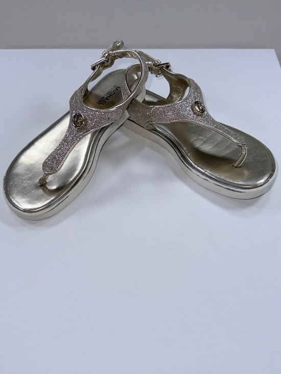 Michael Kors Other - Michael Kors Kids Brandy Zahara Gold Glitter Sandals Size 1 EUC
